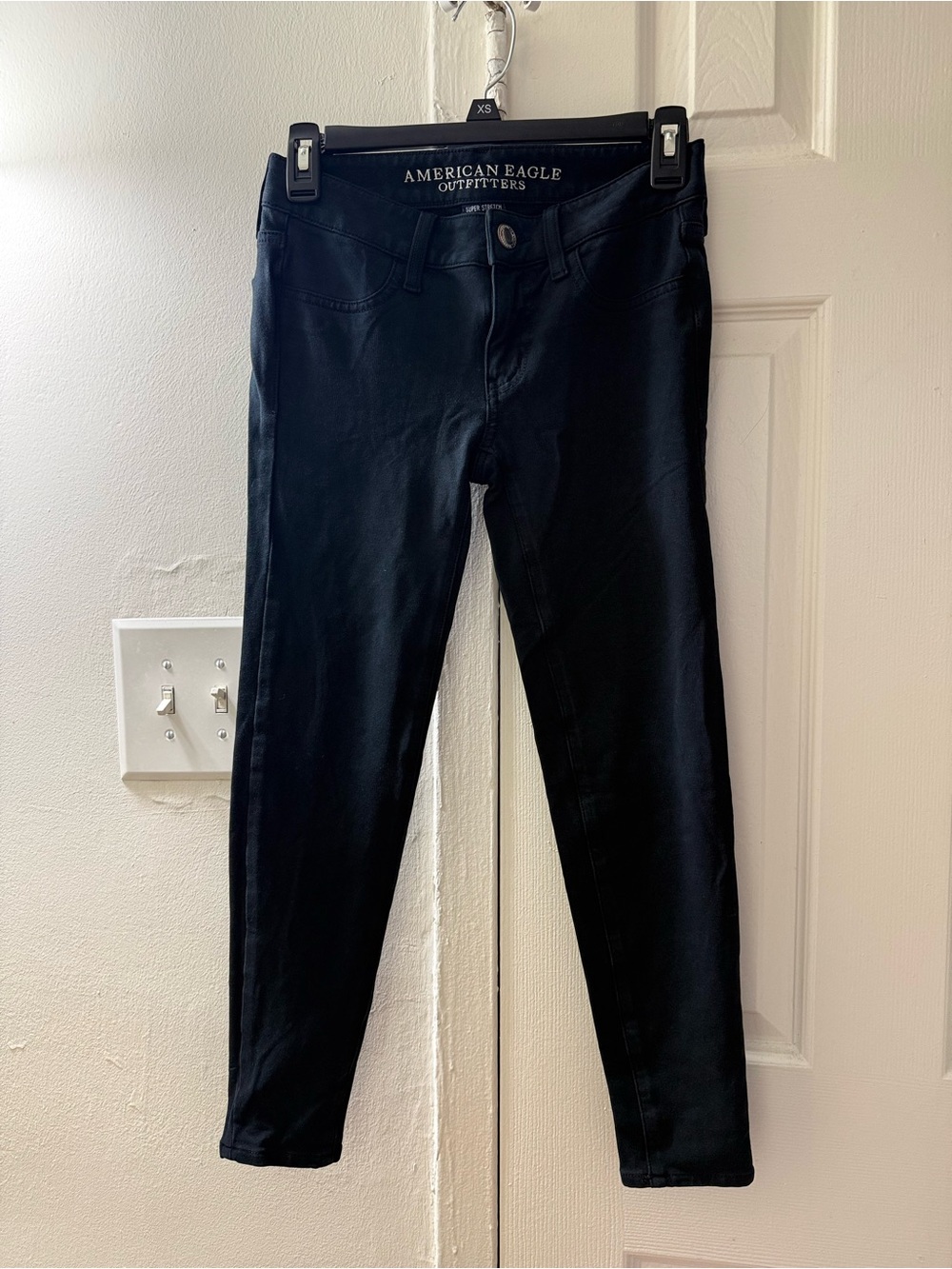 American Eagle Outfitters Black Stretch Jeggings - Short Length